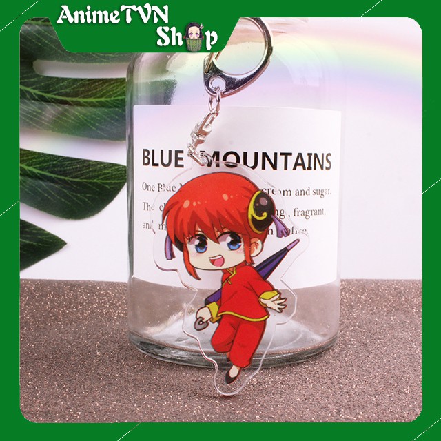 Móc khoá Mica anime Gintama (Linh Hồn Bạc) Nhựa Cứng Acrylic In 2 mặt sắc nét ( ảnh thật )