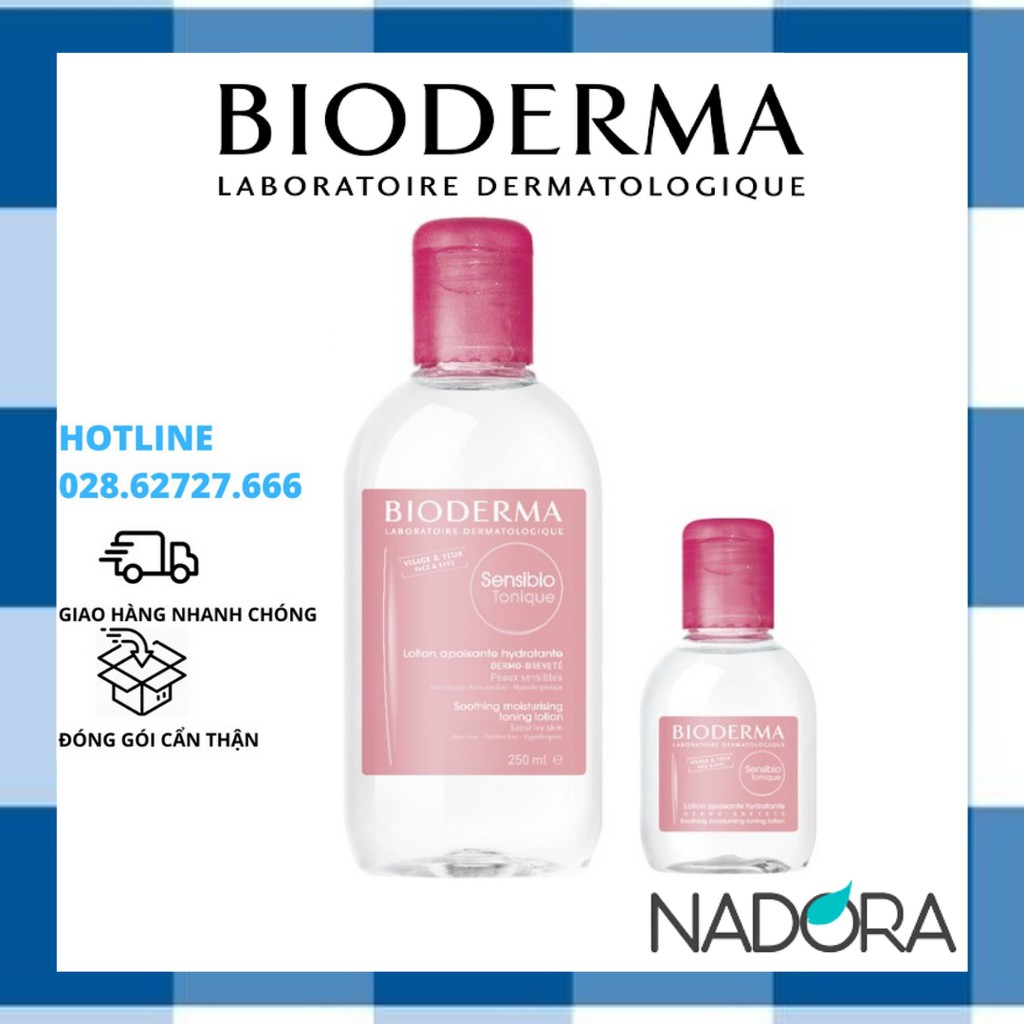 [Đủ Size] Nước Hoa Hồng Dưỡng Ẩm Bioderma Sensibio Tonique