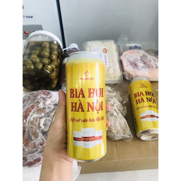 Bia Hơi Hà Nội Lon 500ml thùng 24lon