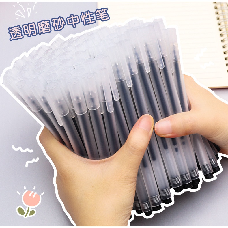 Bút bi nước văn phòng mực gel 0.5mm resun mực đều nét chữ đẹp đủ màu xanh đen đỏ DecorMe