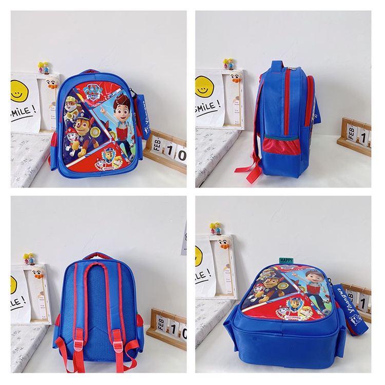 [ Size cao 37cm] Balo cho bé hình 3D dễ thương siêu nhẹ chống thấm tuyệt đối Kèm theo túi đựng bút bằng vải xinh xắn