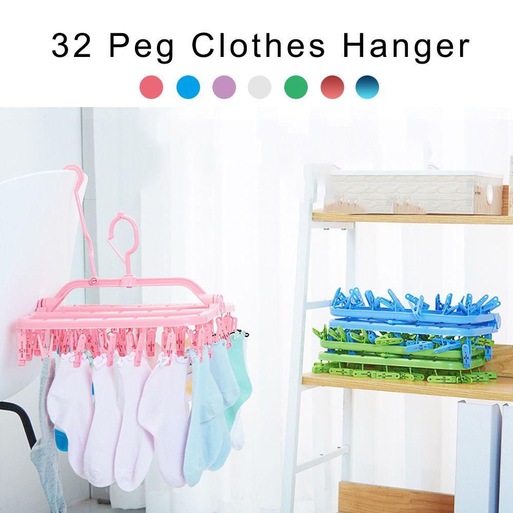 Dây Phơi Quần Áo 32 Kẹp Có Thể Gấp Gọn Tiện Dụng