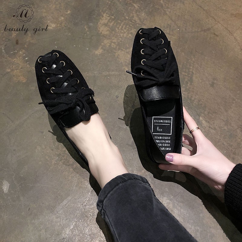 Giày búp bê mũi vuông đế bằng thời trang cho nữ sinh | BigBuy360 - bigbuy360.vn