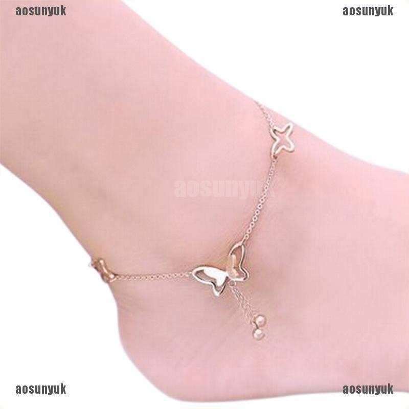 BUTTERFLY Lắc Chân Kim Loại Hình Bướm Xinh Xắn Cho Nữ | BigBuy360 - bigbuy360.vn