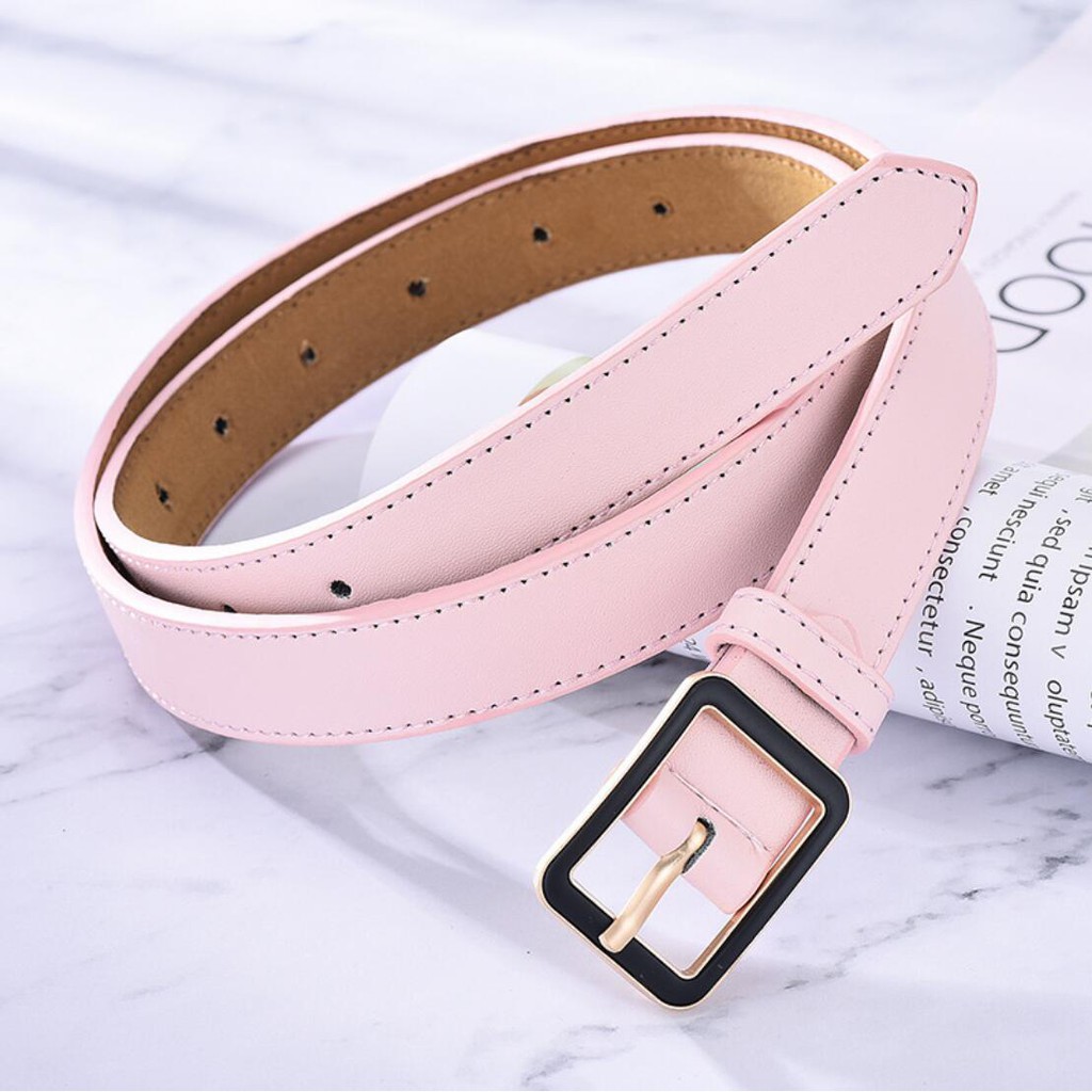 Fashion Women's Belt Square Buckle PU Leather Belt Good For Dresses And Jeans Belt