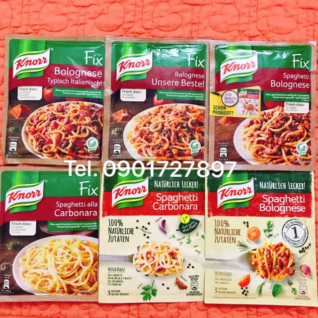 Gia Vị Sốt Mì Ý Knorr Spaghetti Bolognese Không Đường 38g