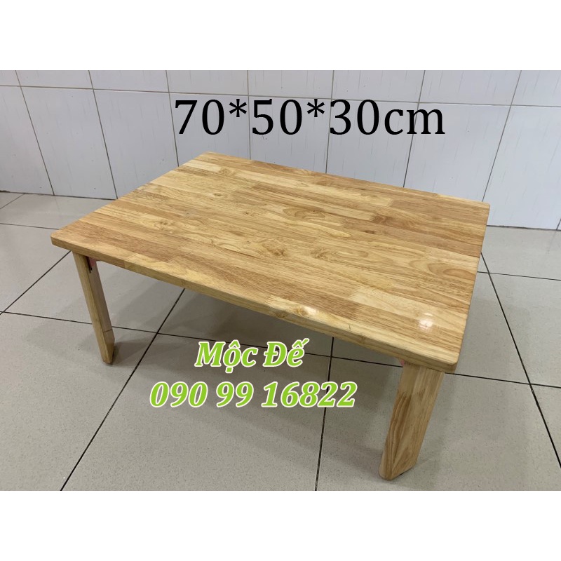 Bàn Xếp Học Sinh NAGA 70x50x30cm Gỗ Cao Su Cao Cấp - Đa Năng Dùng Làm Bàn Ngồi Bệt Kiểu Nhật, Làm Việc