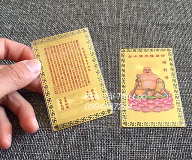 Kim bài Phật Di Lặc thu hút tài lộc