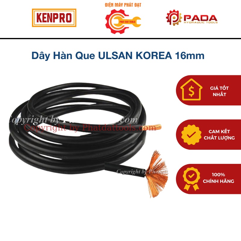 Dây Hàn Que ULSAN KOREA 16mm Dây Cáp Hàn Chất Lượng 100 Dây Đồng Nguyên Chất