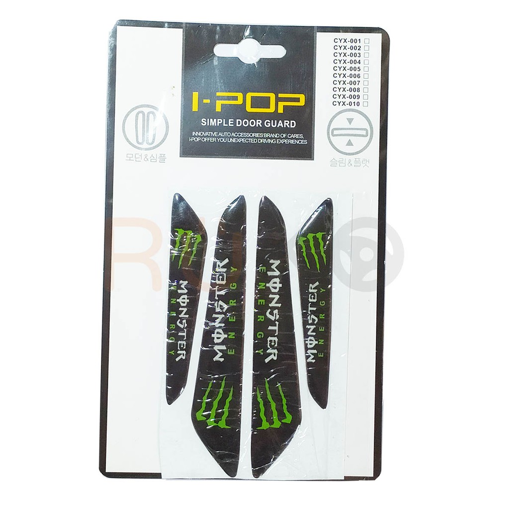 Bộ 4 miếng dán Monster Energy chống trầy xe hơi, ô tô