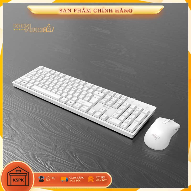 Combo bàn phím và chuột có dây văn phòng, học online bền bỉ kiểu dáng hiện đại