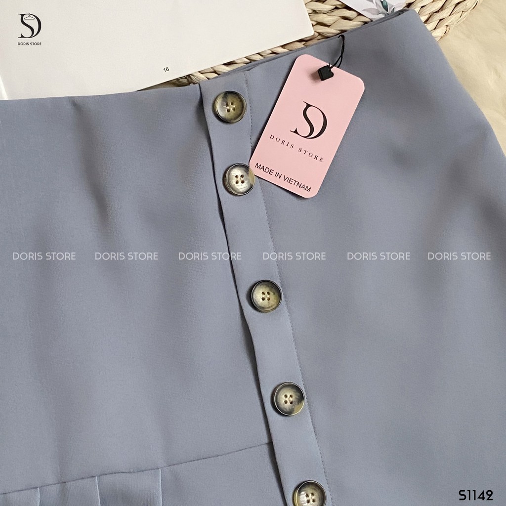 Chân váy vát lệch có khuy DORIS S1142 | BigBuy360 - bigbuy360.vn