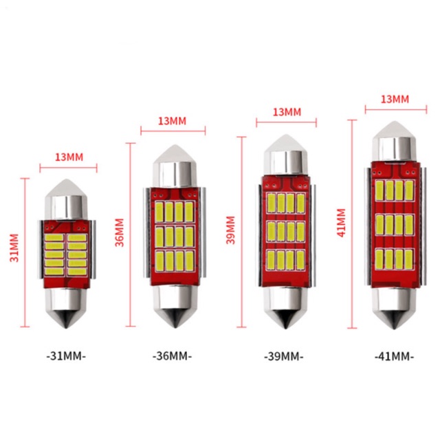 Đèn Led Nội Thất Ô Tô 31mm, 36mm, 39mm, 41mm