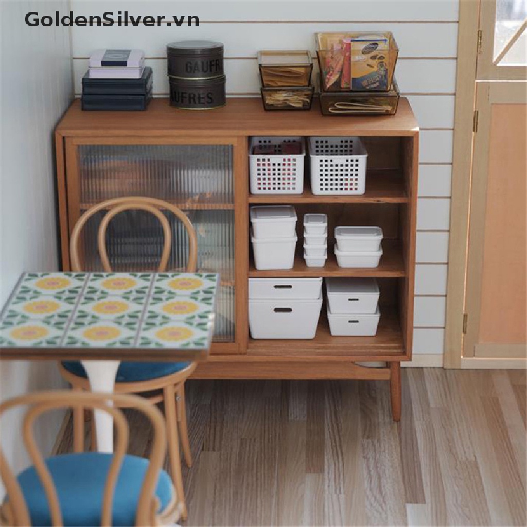 Set 4 Hộp Đựng Thức Ăn Tỉ Lệ 1: 12 Trang Trí Nhà Búp Bê