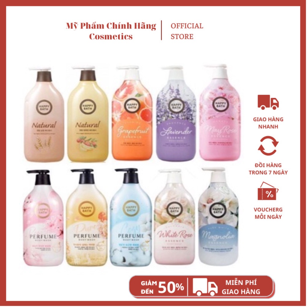 SỮA TẮM DƯỠNG THỂ Happy bath 900ml Hàn Quốc