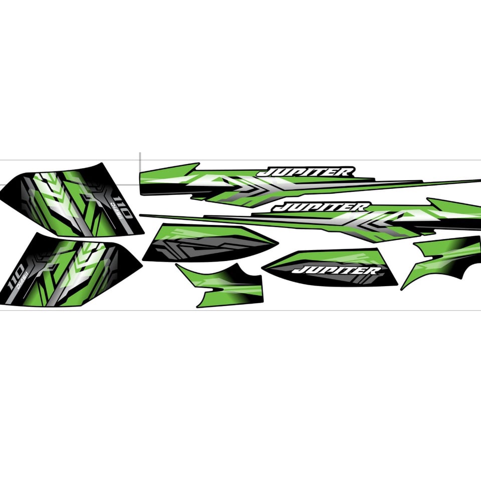 Tem rời jupiter 3D đỏ, xanh lá đen