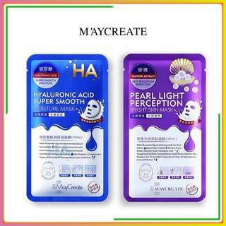 1kg (Flash Sale 0 đồng ) Mặt Nạ Dưỡng Ẩm Dưỡng Trắng Da HA Maycreate Mask Ha 1 miếng Hàng Nội Địa Trung