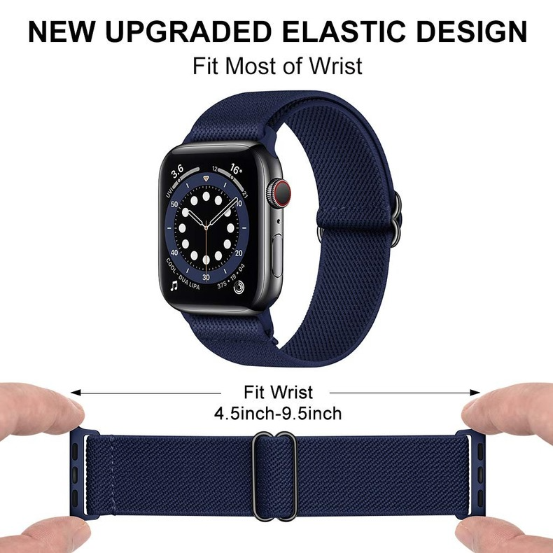 Dây Đeo Nylon Co Dãn Cho Đồng Hồ Iwatch Series Se 6 5 4 3 2 1 44mm 40mm 38mm 42mm