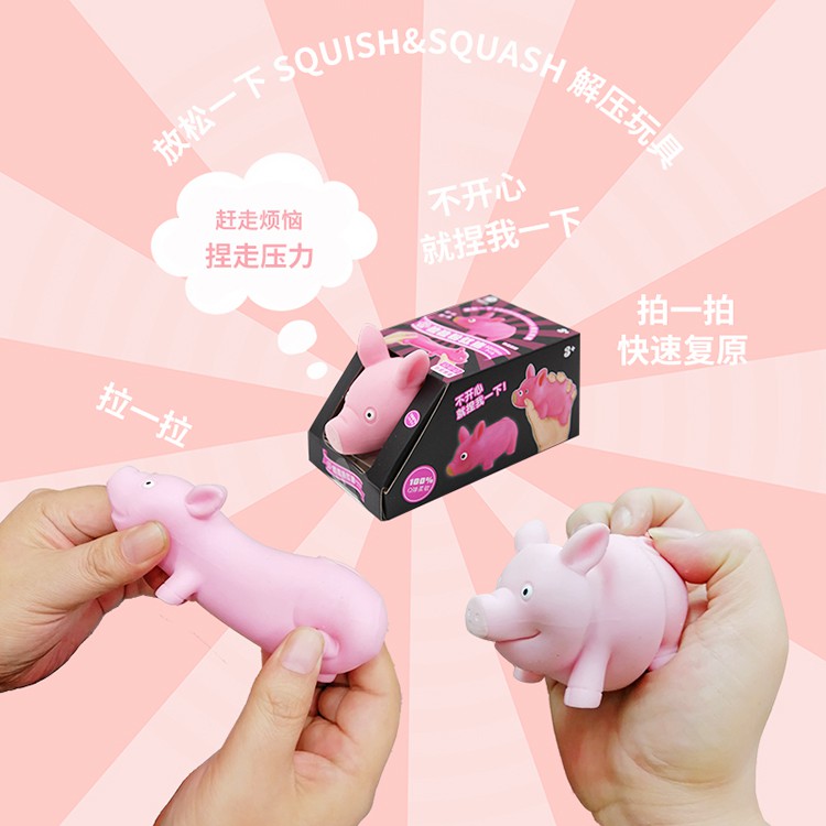 Đồ chơi dẻo bóp tay hình lợn hồng dễ thương hottrend tiktok giúp xả stress