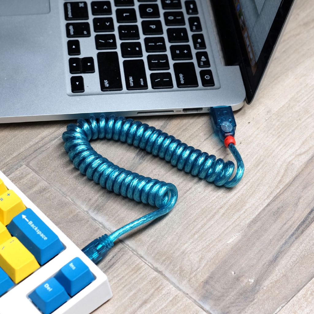 Dây cáp xoắn Mini USB cao cấp Lindy Coiled Cable 2m