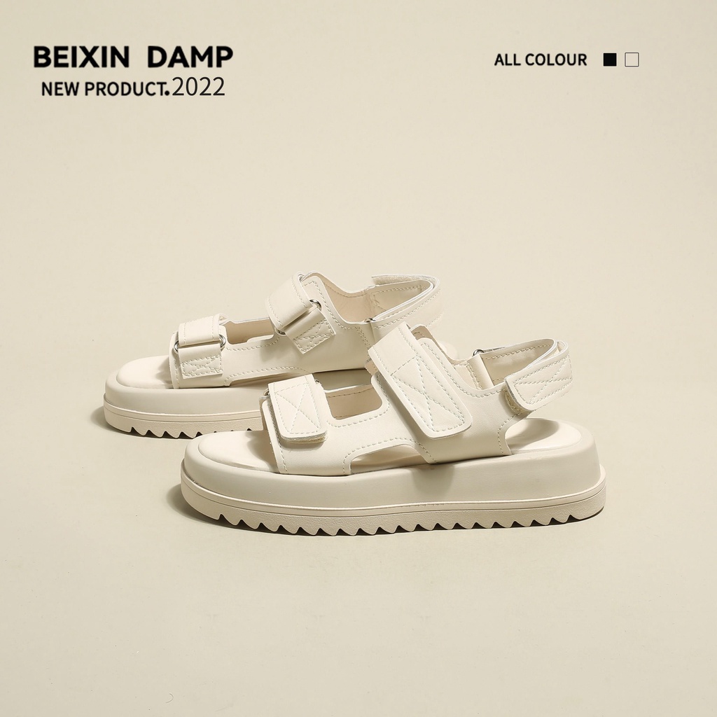 Giày Sandal Thể Thao Quai Dán Đế Mềm Dày Siêu Nhẹ Thời Trang Mùa Hè Hàn Quốc 2022