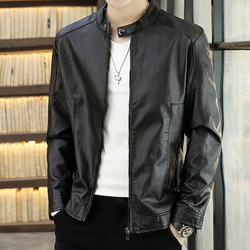 Áo khoác bomber chất liệu da thời trang nam tính