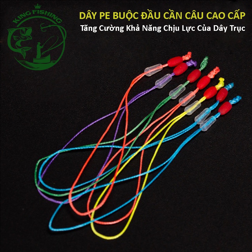 Combo 5 dây PE buộc đầu cần câu tay chống rối chống nổ trục chất liệu dù cao cấp chịu tải lớn