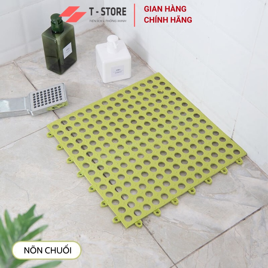 COMBO 11 Tấm lót sàn / thảm nhựa lỗ lót sàn, chống trơn trượt / kháng khuẩn cho sàn nhà tắm / nhà bếp. Lắp ghép dễ dàng