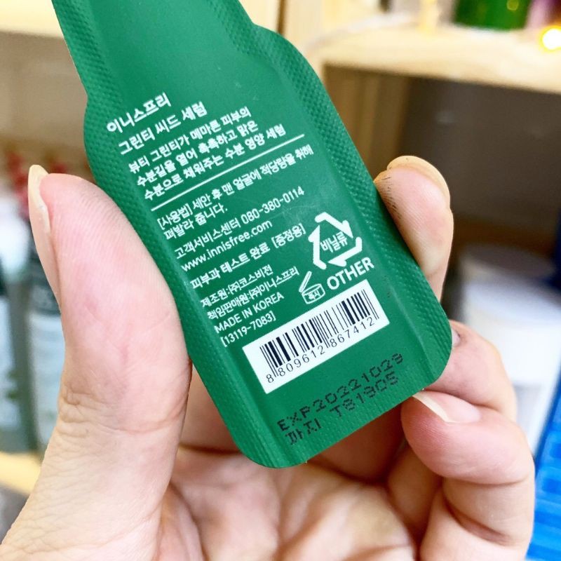 Tinh Chất Dưỡng Ẩm Sâu,Phục Hồi Da Sau Mụn Innisfree Gree Tea Seed Serum