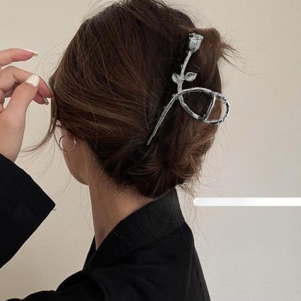 Kẹp Tóc Càng Cua Hình Hoa Hồng Phụ Kiện Thời Trang Cho Nữ AB081