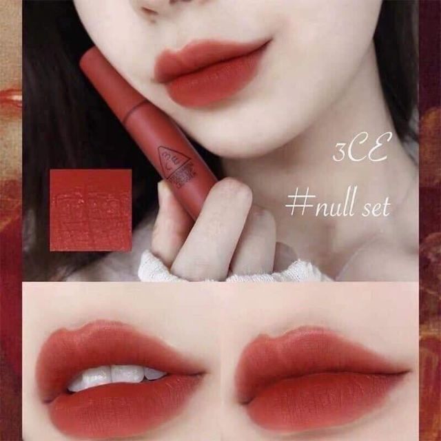 Son kem 3CE Soft Lip Lacquer Null Set