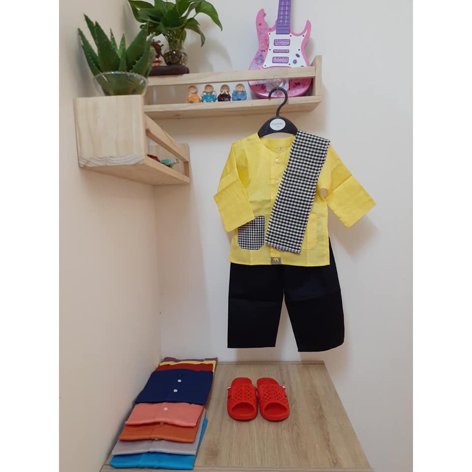 Bộ bà ba Bé trai Bé gái màu vàng