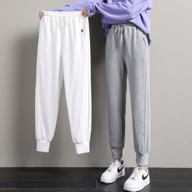 Quần jogger nữ bo gấu vải nỉ 4 màu năng động