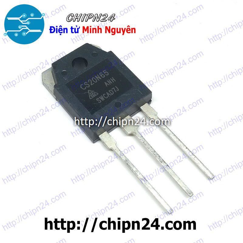 [1 CON] Mosfet 20N65 TO-3P 20A 650V Kênh N (CS20N65) (Mosfet công suất)