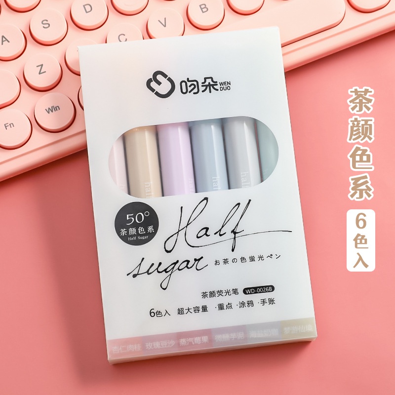 Bút Đánh Dấu Đầu Xiên Cỡ Lớn Màu Sáng Bảo Vệ Mắt Cho Học Sinh