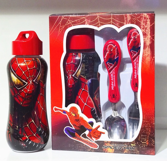 Bộ bình nước thìa dĩa Elsa, Kitty, Nhện