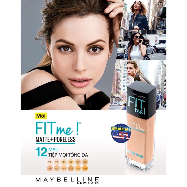 🍉 Kem nền Maybeline Fit Me Matte + Poreless cứu cánh những nàng có lỗ chân lông to | BigBuy360 - bigbuy360.vn