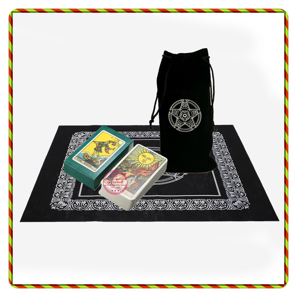 Combo Bộ Bài Tarot Bói Smith Waite Tarot và Túi Nhung Đựng Tarot và Khăn Trải Bàn Tarot Toyvnmall