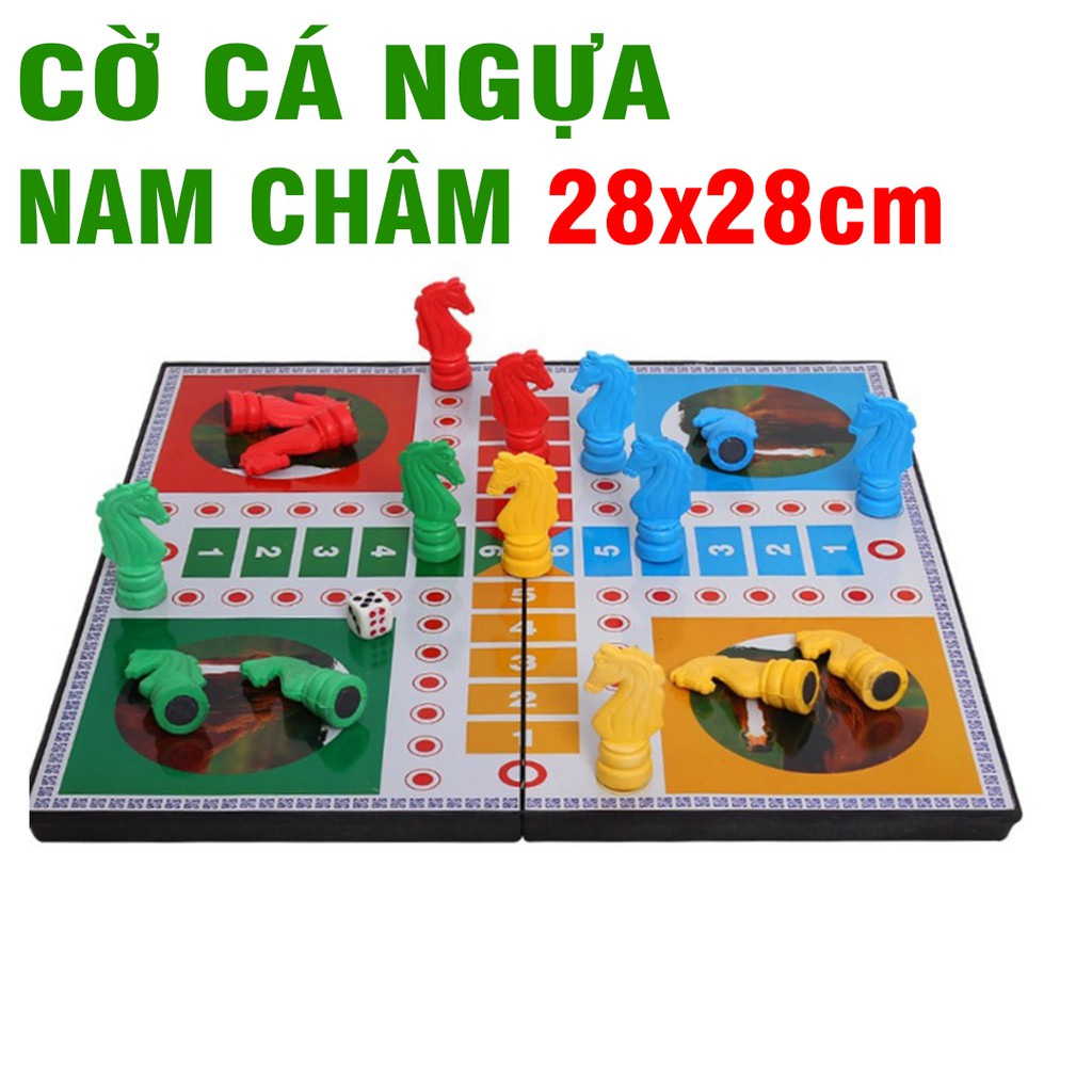 Bộ đồ chơi cờ cá ngựa nam châm 20cm đồ chơi trẻ em