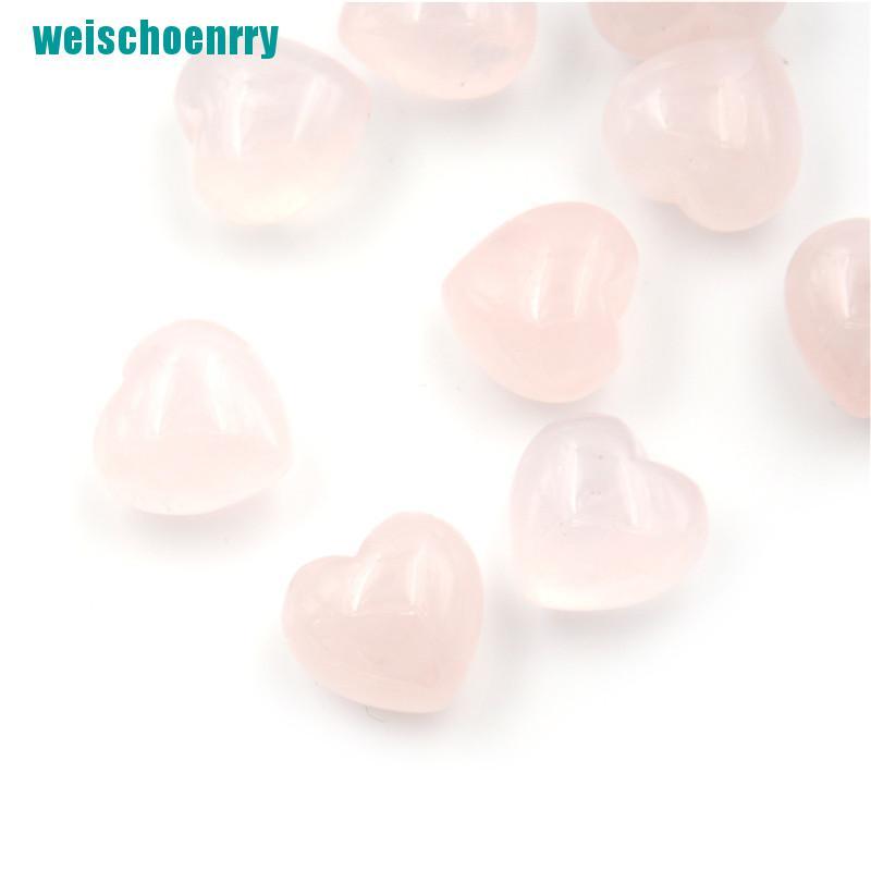 Viên đá thạch anh màu hồng hình trái tim