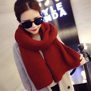 Khăn len đan tay - sợi to style Hàn Quốc