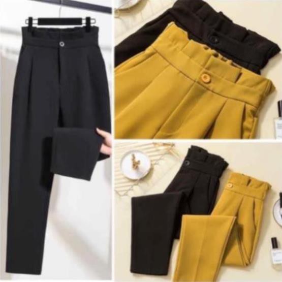 Quần baggy công sở nữ cạp bèo siêu hot- quần baggy nữ