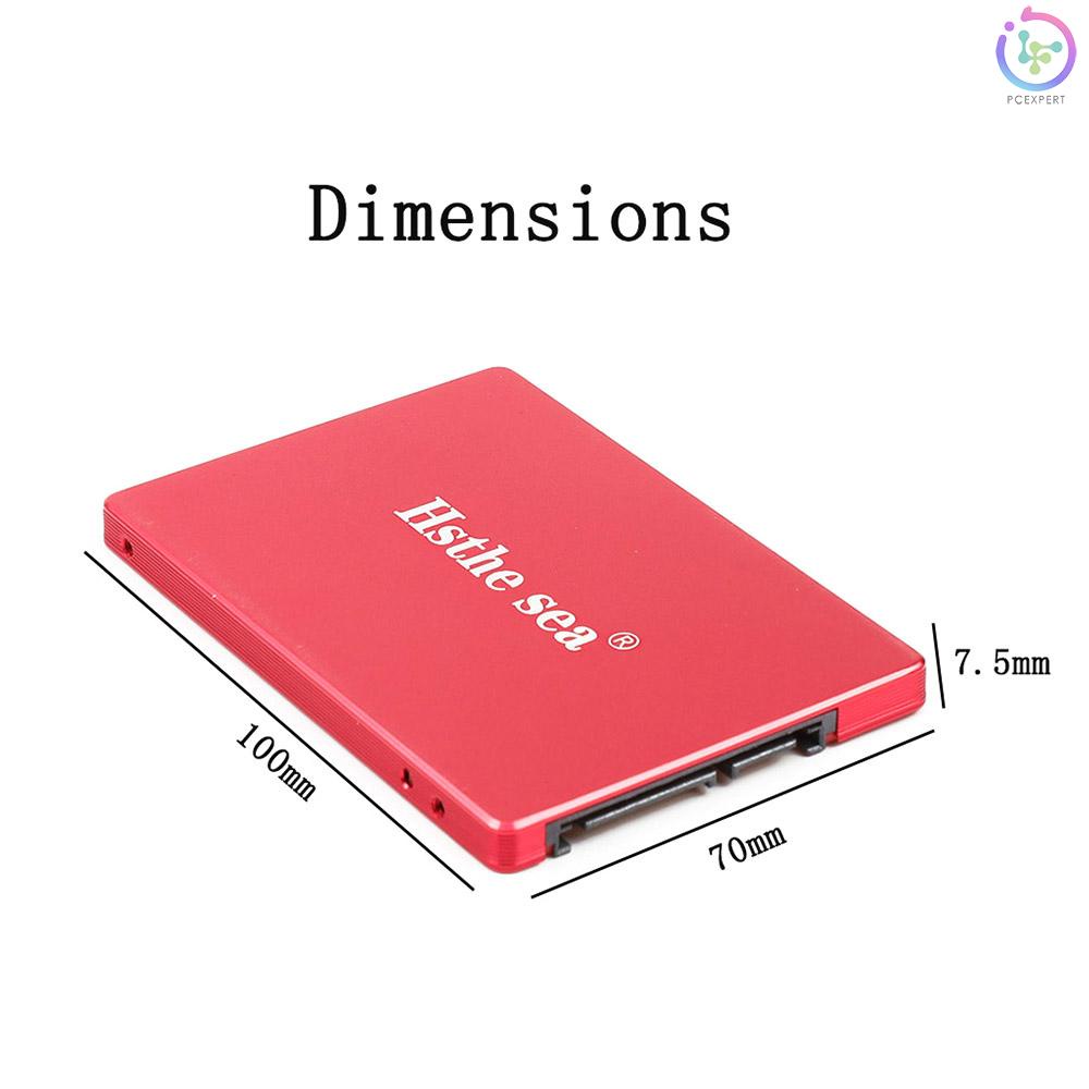 Hsthe sea SSD 2.5inch Metal Solid State Drive Read And Write Quiet Operation Shock And Drop Resistance Compatibility Red 120GB