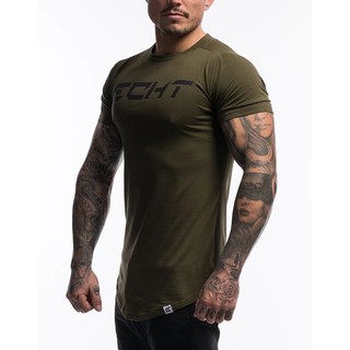 Áo có tay gym nam echt áo cộc tay echt thể thao thun coton cao cấp