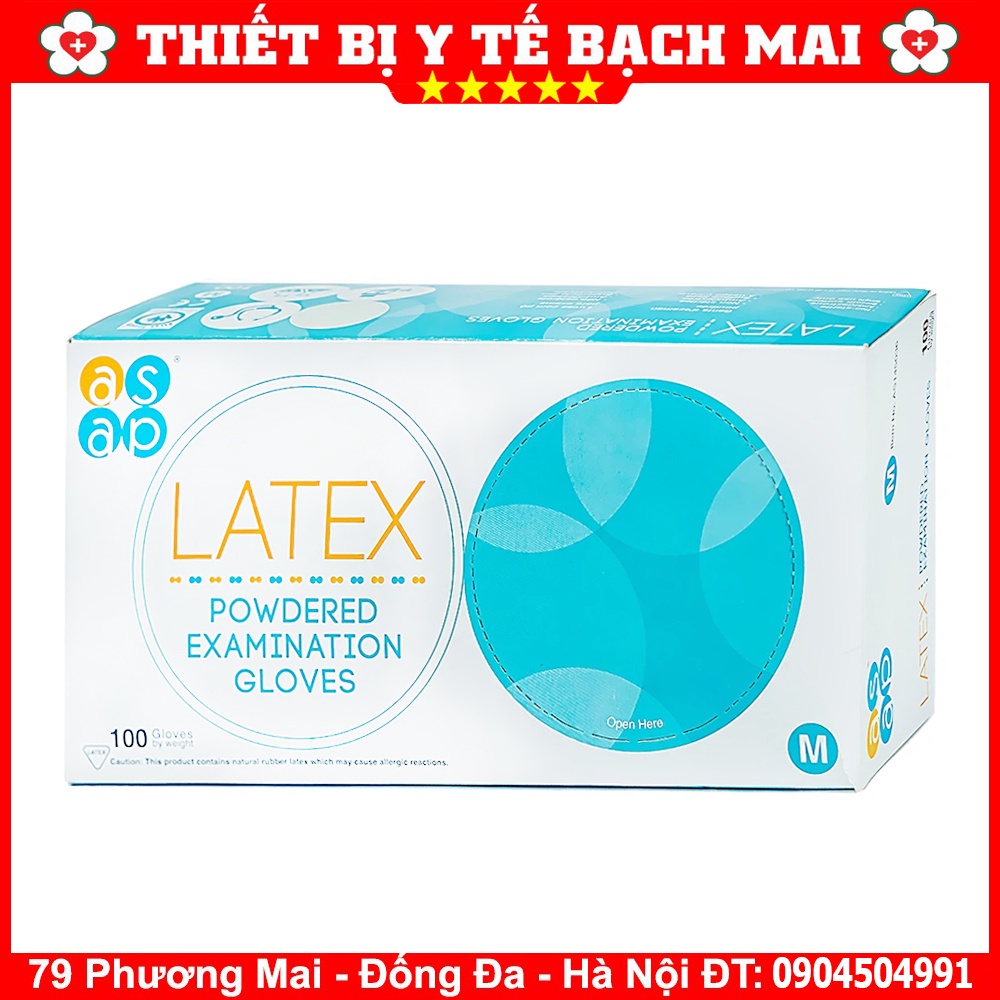 GĂNG TAY Y TẾ LATEX HỘP 50 ĐÔI
