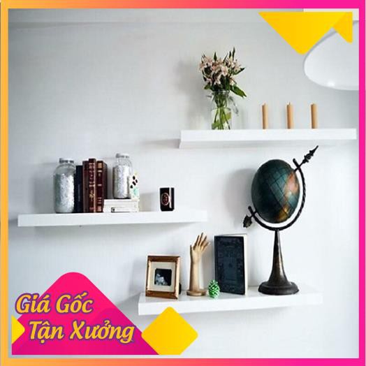 COMBO 3 thanh ngang kệ treo tường Rộng 40cm x sâu 15cm gỗ ( màu trắng, vàng, nâu, đen...)