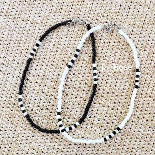 (Ảnh thật)(freeship) Vòng tay hạt cườm đơn giản đen trắng