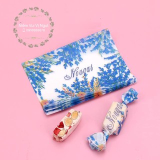 (Set 100) Giấy gói kẹo Nougat Hoa Oải Hương