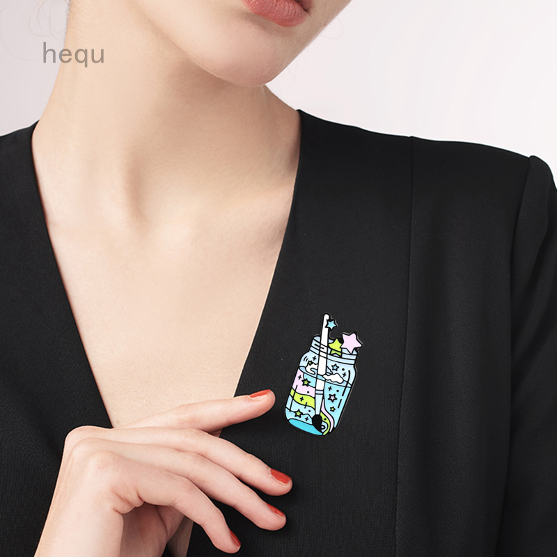 Hequ Ghim Cài Áo Kiểu Dáng Thời Trang Độc Đáo Cho Nam / Nữ