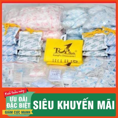 Túi hút Ẩm đóng túi 200g loại 1/2/5/10/50/100/200g Silicagel - Hạt chống ẩm mốc, khử mùi